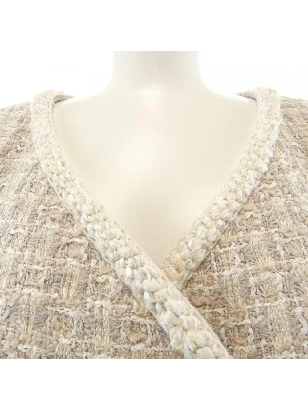Chanel Collarless Jacket White